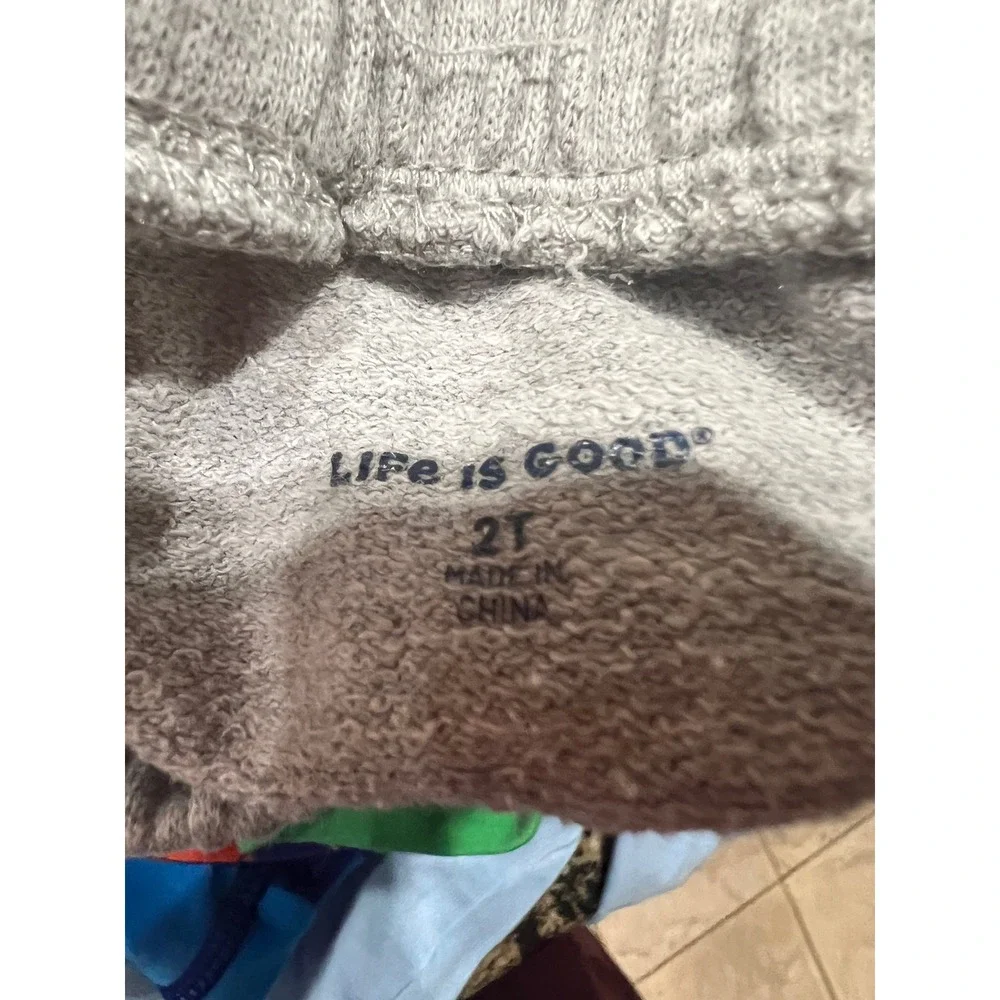 Life is Good Toddler Boys Girls Heather Gray Jogger Sweatpants Size 2T